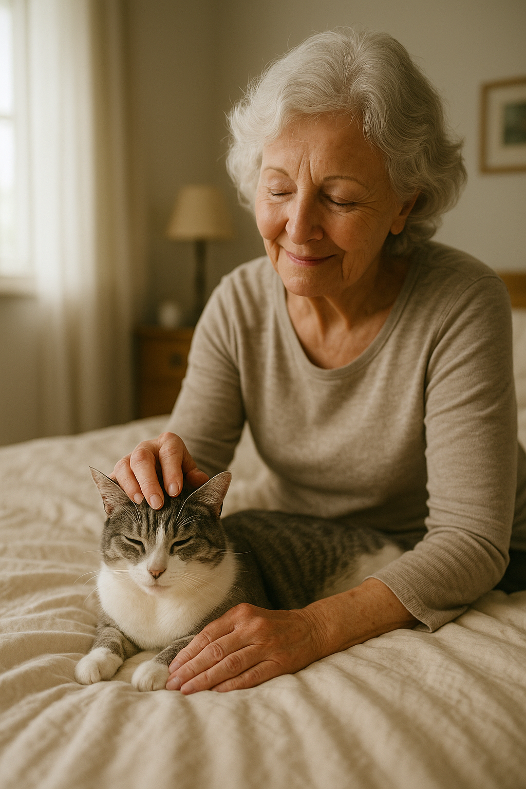Luna, la gata que llegó cuando más la necesitaban